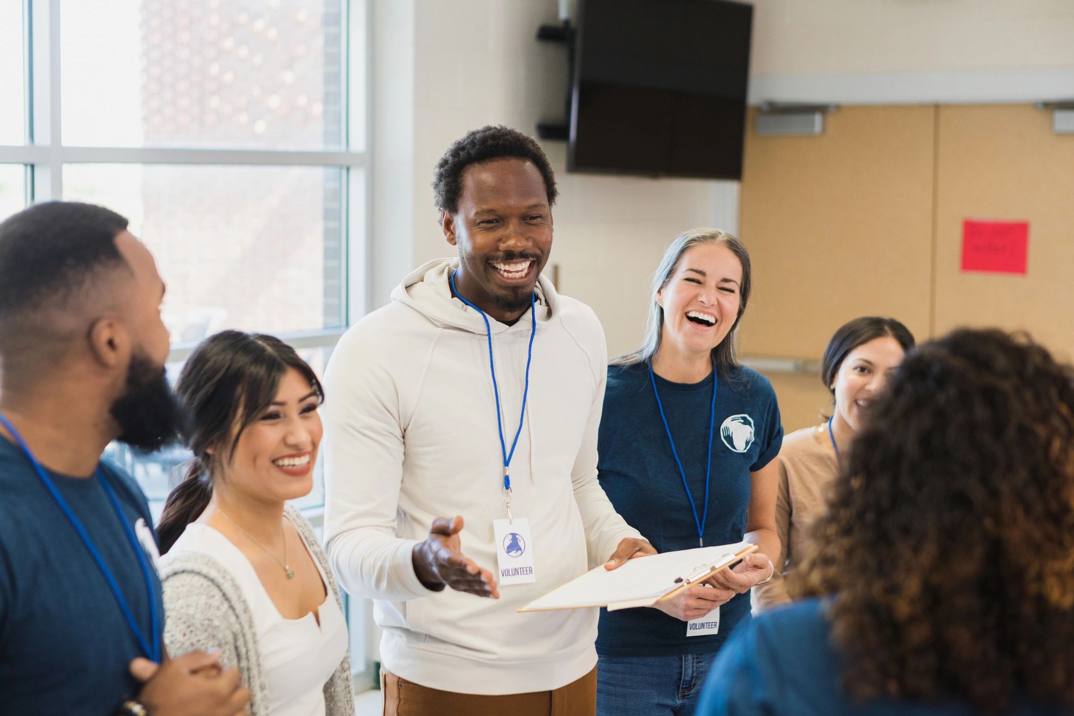 Diverse group gathered in a nonprofit training session