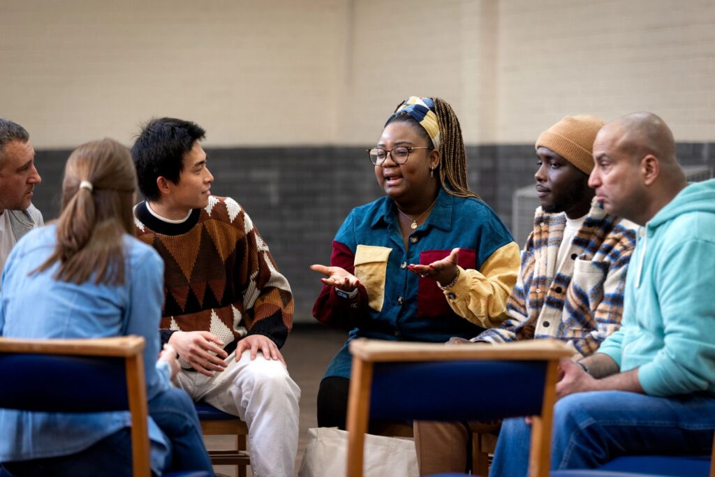 Explaining To the Group in Community Centre