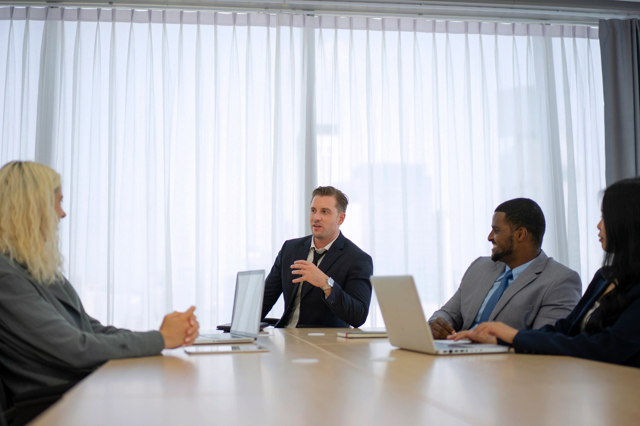 People gathered in a collaborative meeting room