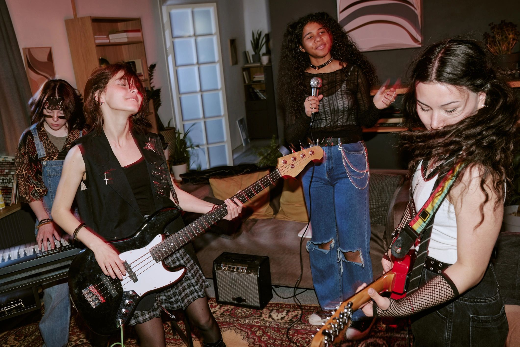 Young creatives performing together